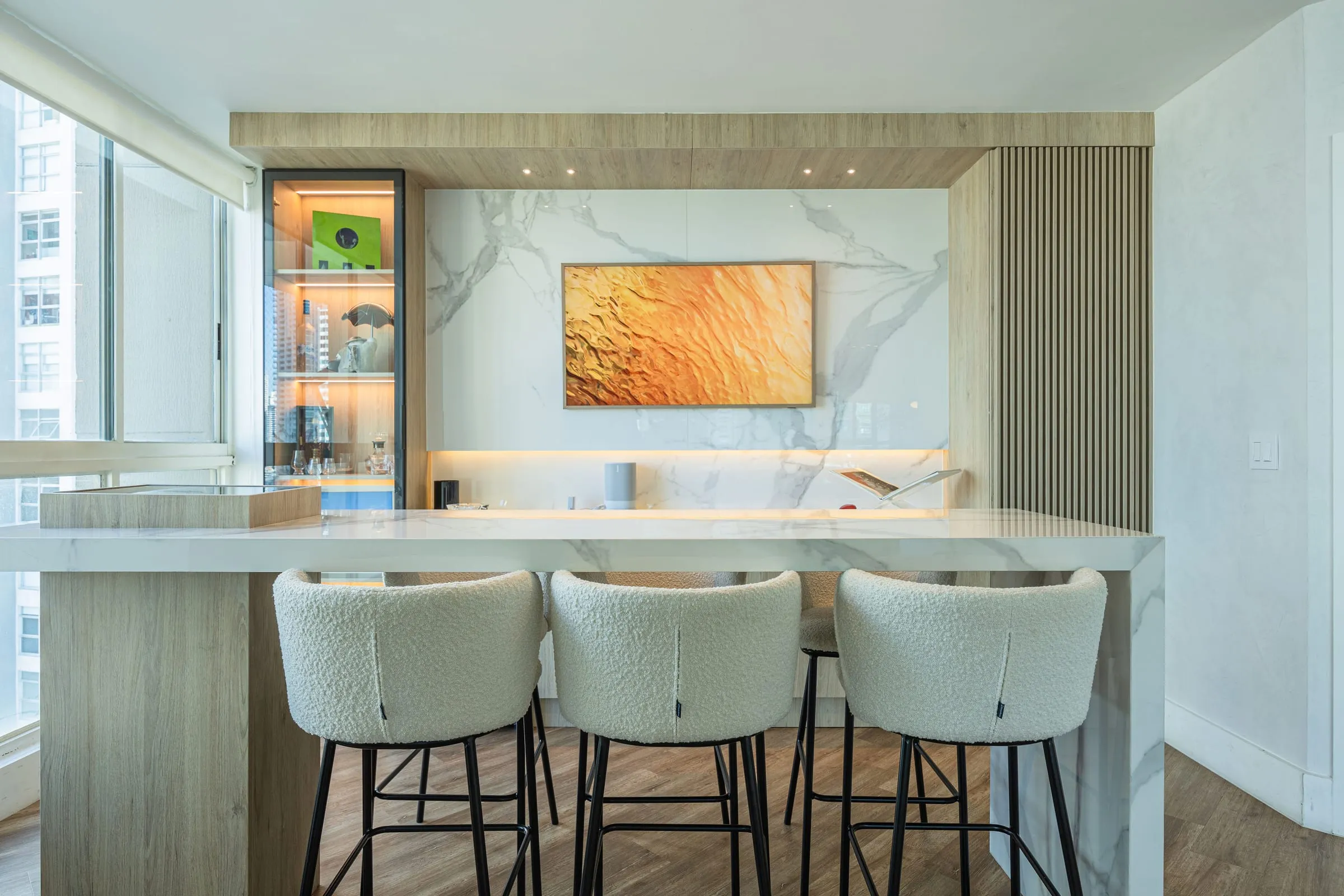 Apartamento de líneas curvas