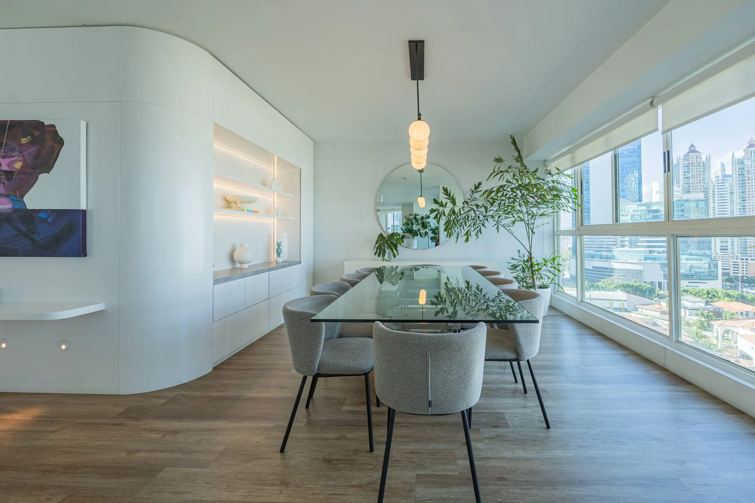 Apartamento de líneas curvas